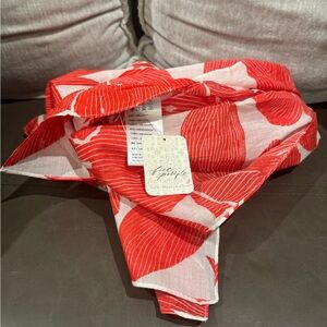 Free People Red and White scarf